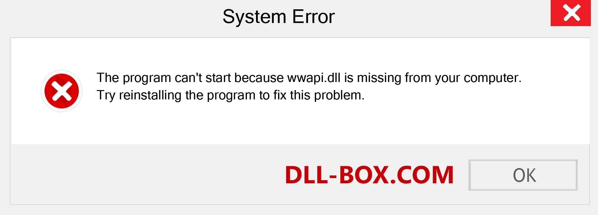  wwapi.dll file is missing?. Download for Windows 7, 8, 10 - Fix  wwapi dll Missing Error on Windows, photos, images